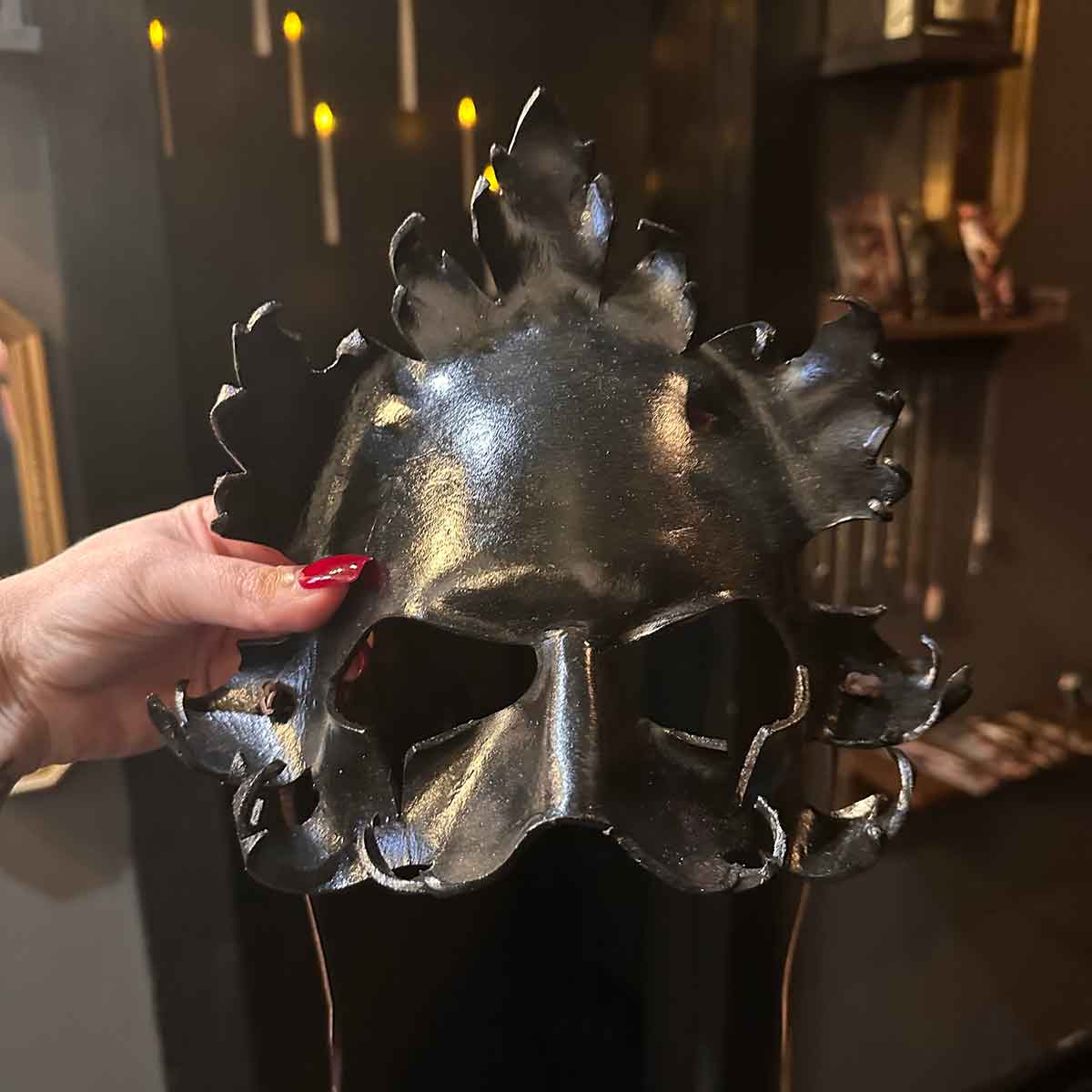 Green Man Leather Mask