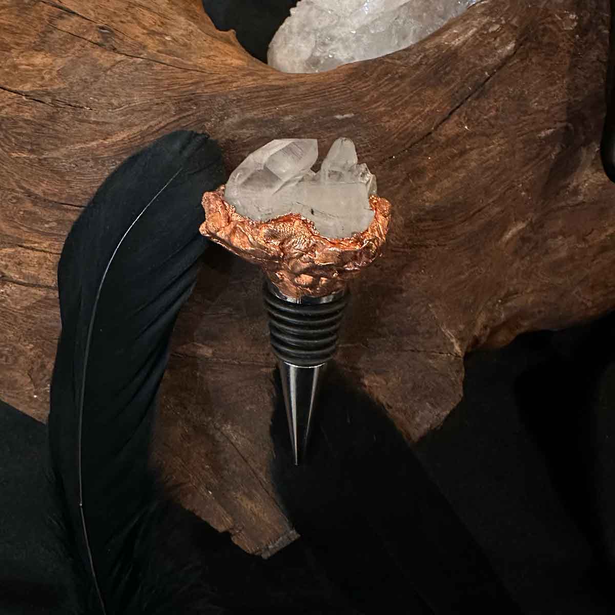 Crystal and Copper Wine Stoppers